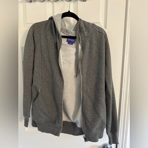 Grey maternity zip up sweatshirt